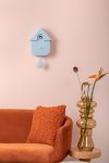 Wall clock Modern Cuckoo (soft blue)